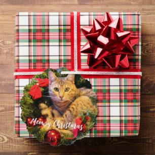 Meowy Christmas Cat Tree Decoration Card