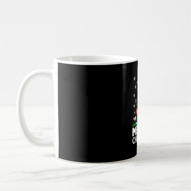 Meowy Christmas Cat Tree Ugly Coffee Mug (Left)