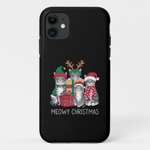 Meowy Christmas Cat Xmas Funny Cats Lover iPhone 11 Case