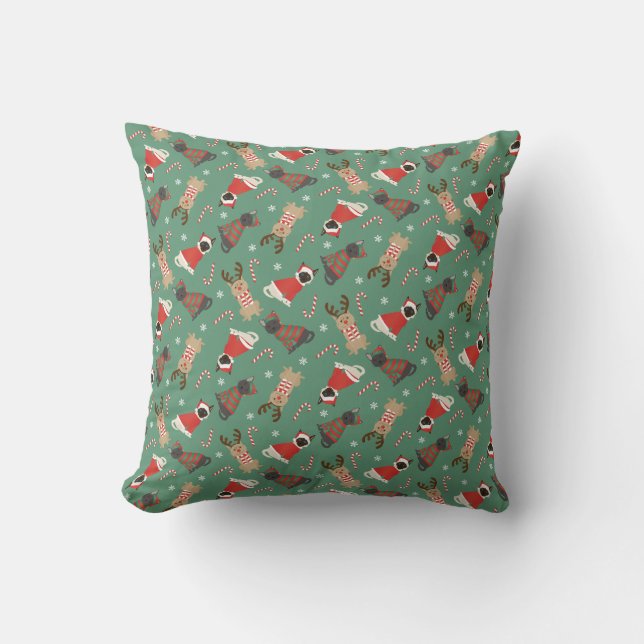 Meowy Christmas Cats Cushion (Front)