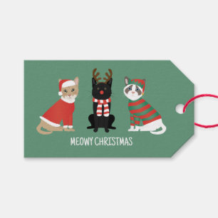 Meowy Christmas Cats Gift Tags