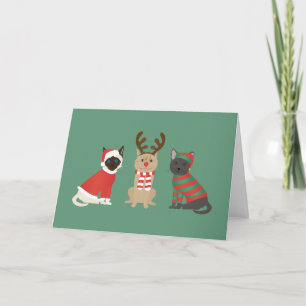 Meowy Christmas Cats Holiday Card