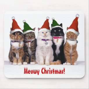"Meowy Christmas!" Cats In Hats Mouse Mat
