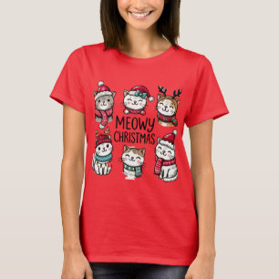 Meowy Christmas Cats T-Shirt