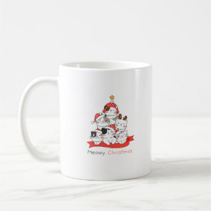 meowy christmas coffee mug