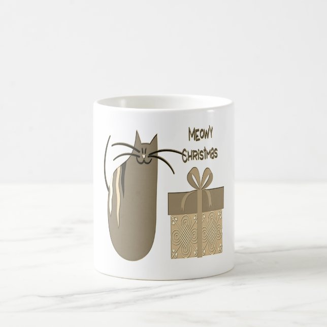 Meowy Christmas Coffee Mug (Center)