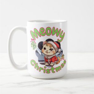 Meowy christmas coffee mug