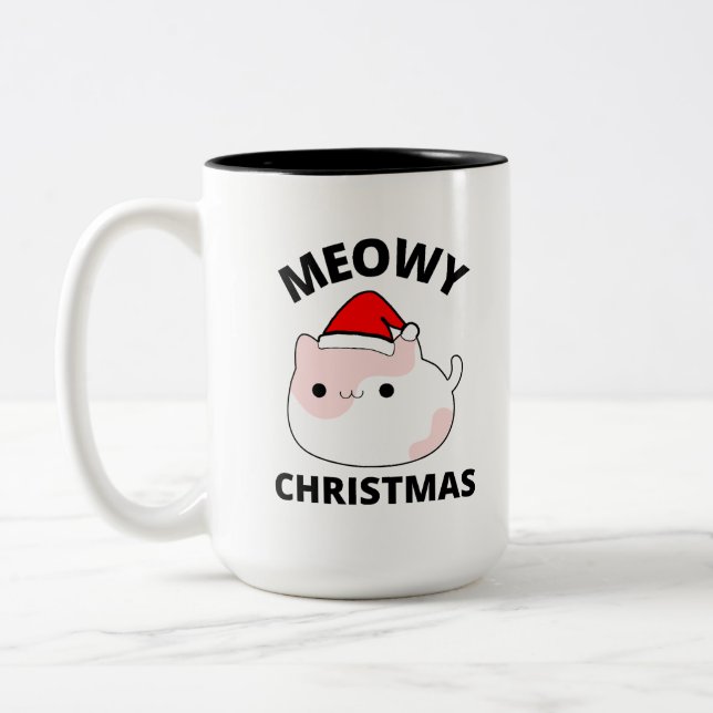 Meowy Christmas    Coffee Mug (Left)