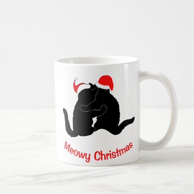Meowy Christmas Coffee Mug (Right)