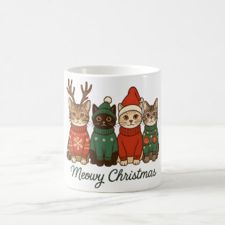Meowy Christmas Cozy Cat Mug