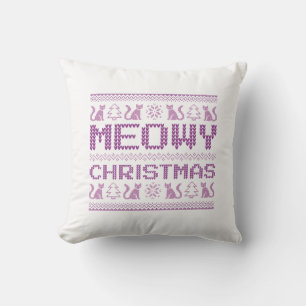 Meowy Christmas Cushion