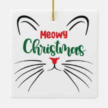 Meowy Christmas Custom Kitty Cat Photo Christmas