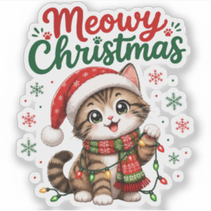 Meowy Christmas Cute Cat Holiday