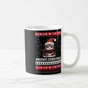 Meowy Christmas Cute Cats And Coffee Merry Xmas Gr Coffee Mug