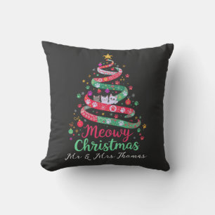 Meowy Christmas Cute & Funny Holiday Design Cushion