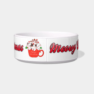 Meowy Christmas Cute Kitties  Bowl