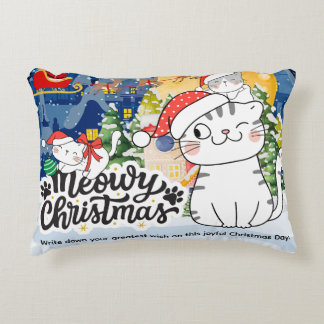 Meowy Christmas Decorative Cushion