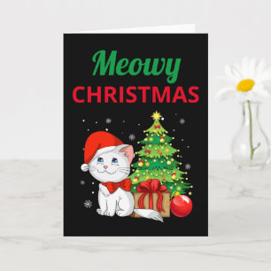 Meowy Christmas Folded Greeting Card