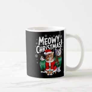 Meowy Christmas Funny Cat Christmas Holiday Xmas S Coffee Mug