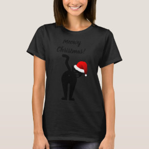 Meowy Christmas Funny Cat Humorous  T-Shirt