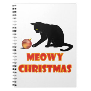 Meowy Christmas Funny Cat Notebook