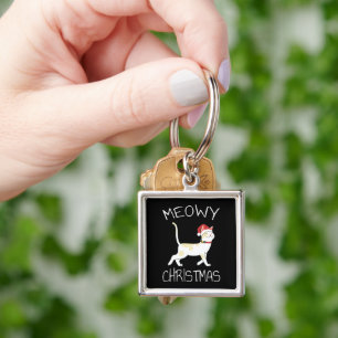 Meowy Christmas - Funny Christmas 2022 Key Ring
