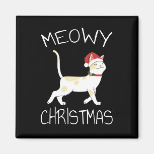 Meowy Christmas - Funny Christmas 2022 Magnet