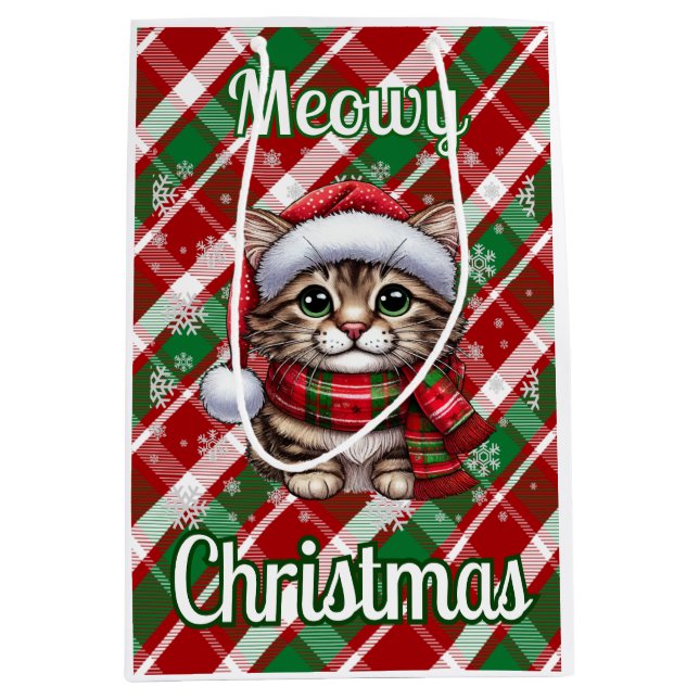 Meowy Christmas Gift Bag (Front)