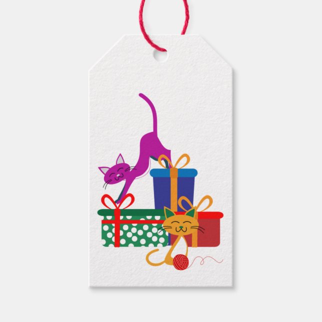 Meowy Christmas Gift Tag (Front)
