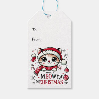 Meowy Christmas Gift Tags
