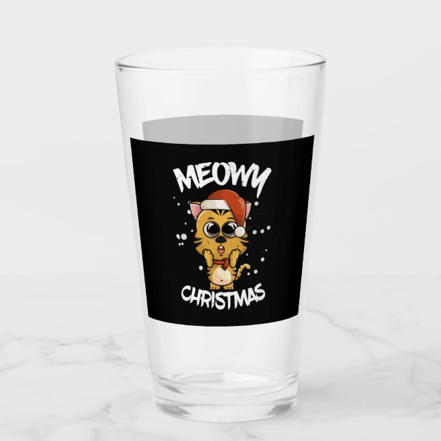 meowy christmas glass (Front)