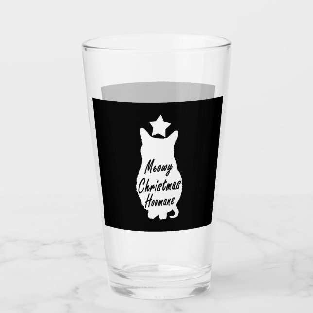 MEOWY Christmas       Glass (Front)