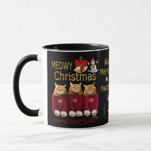 Meowy Christmas Happy New Year coffee mug