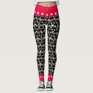 Meowy Christmas Happy Reindeer Leggings