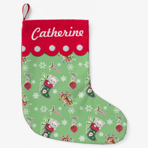 Meowy Christmas Happy Reindeer Stocking
