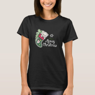 Meowy Christmas Happy Reindeer T-Shirt