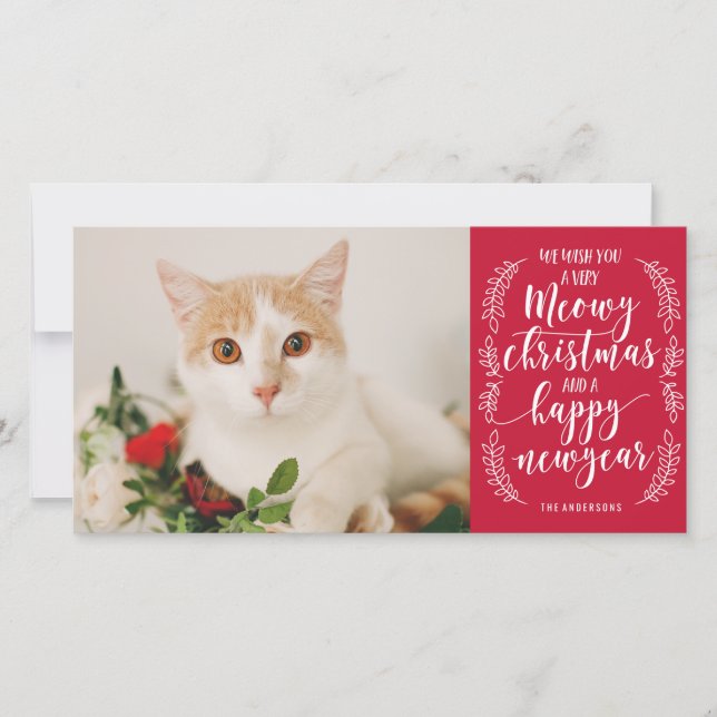 Meowy Christmas Holiday Card (Front)