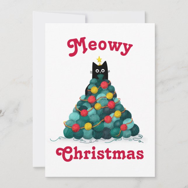 Meowy Christmas Holiday Card (Front)