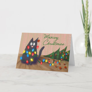 Meowy Christmas Holiday Card