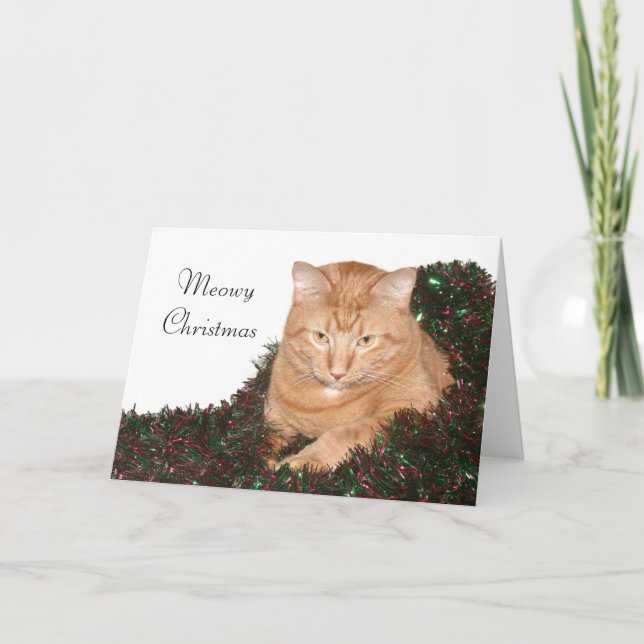 Meowy Christmas Holiday Card (Front)