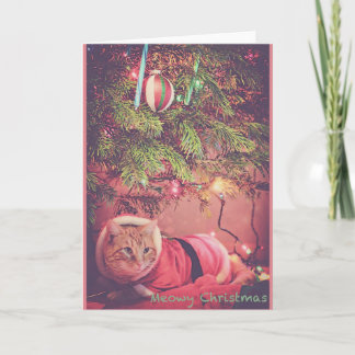 Meowy Christmas Holiday Card