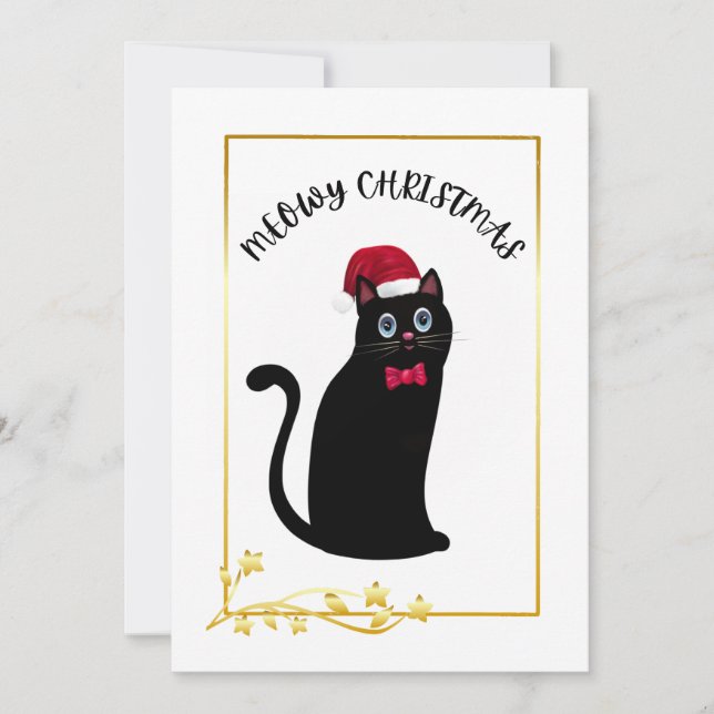 Meowy Christmas Invitation (Front)