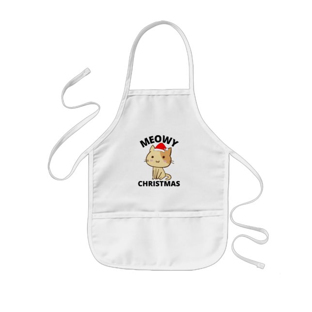 Meowy Christmas       Kids Apron (Front)