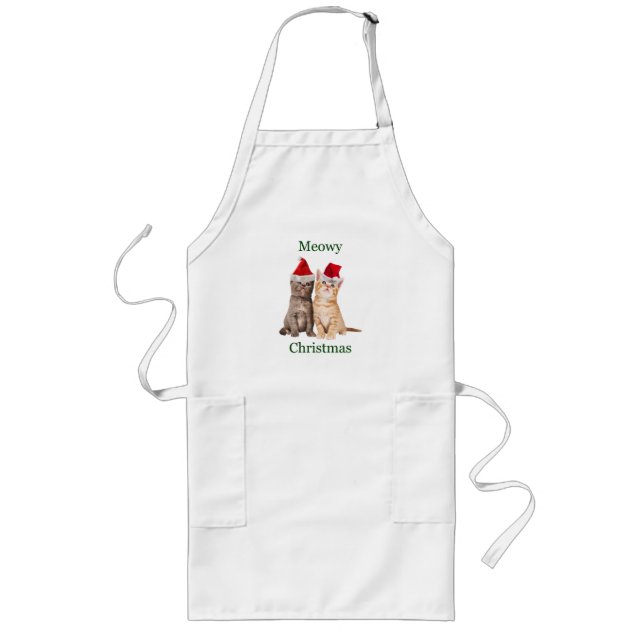 Meowy Christmas Kitten Apron (Front)