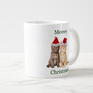 Meowy Christmas Kitten Jumbo Mug