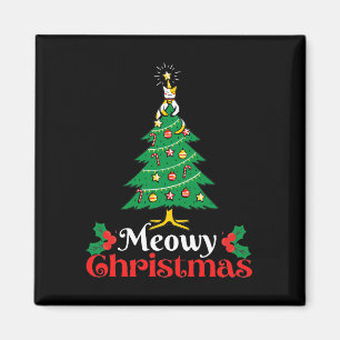Meowy Christmas   Magnet