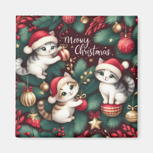 Meowy Christmas - Magnet