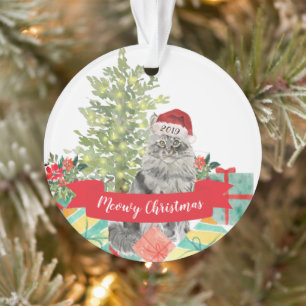 Meowy Christmas Maine Coon Cat Ornament