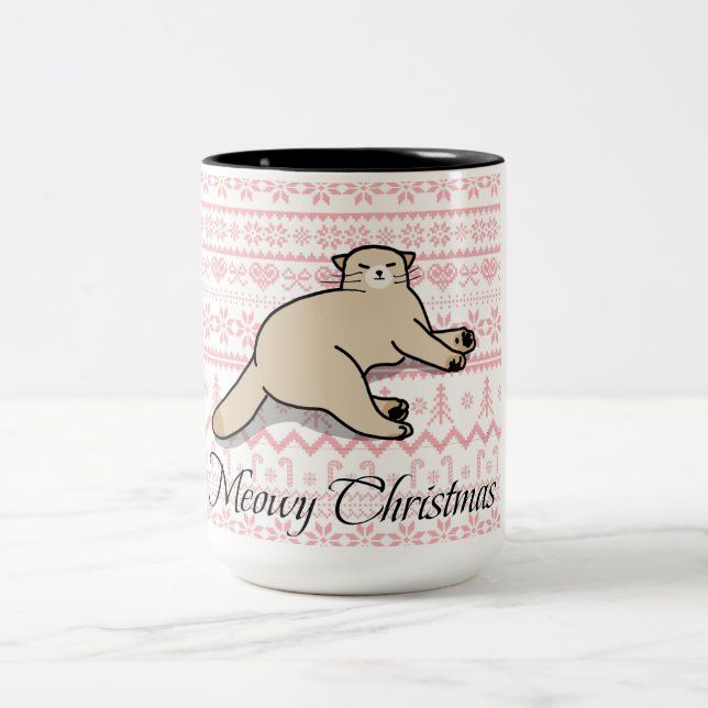 meowy Christmas mug (Center)