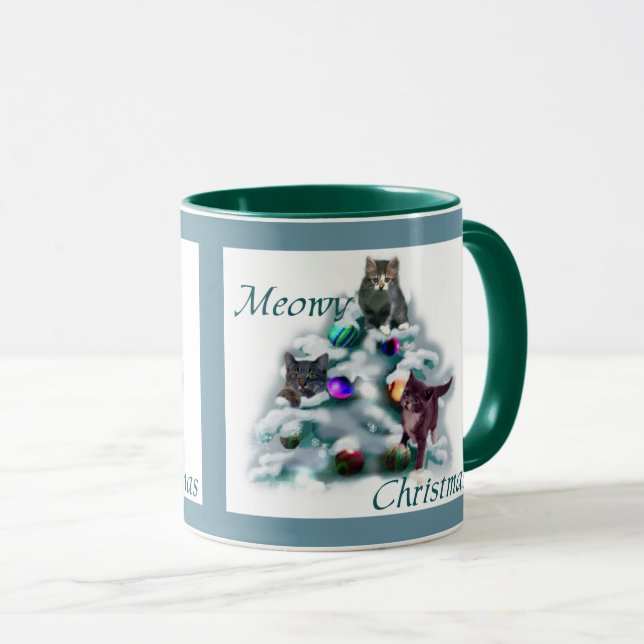 Meowy Christmas Mug (Front Right)